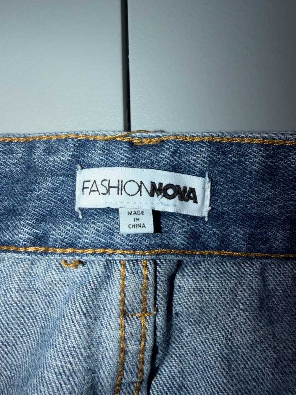 Fashion Nova Blue Denim Mini Skirt with Cargo Pockets - Picture 3 of 4